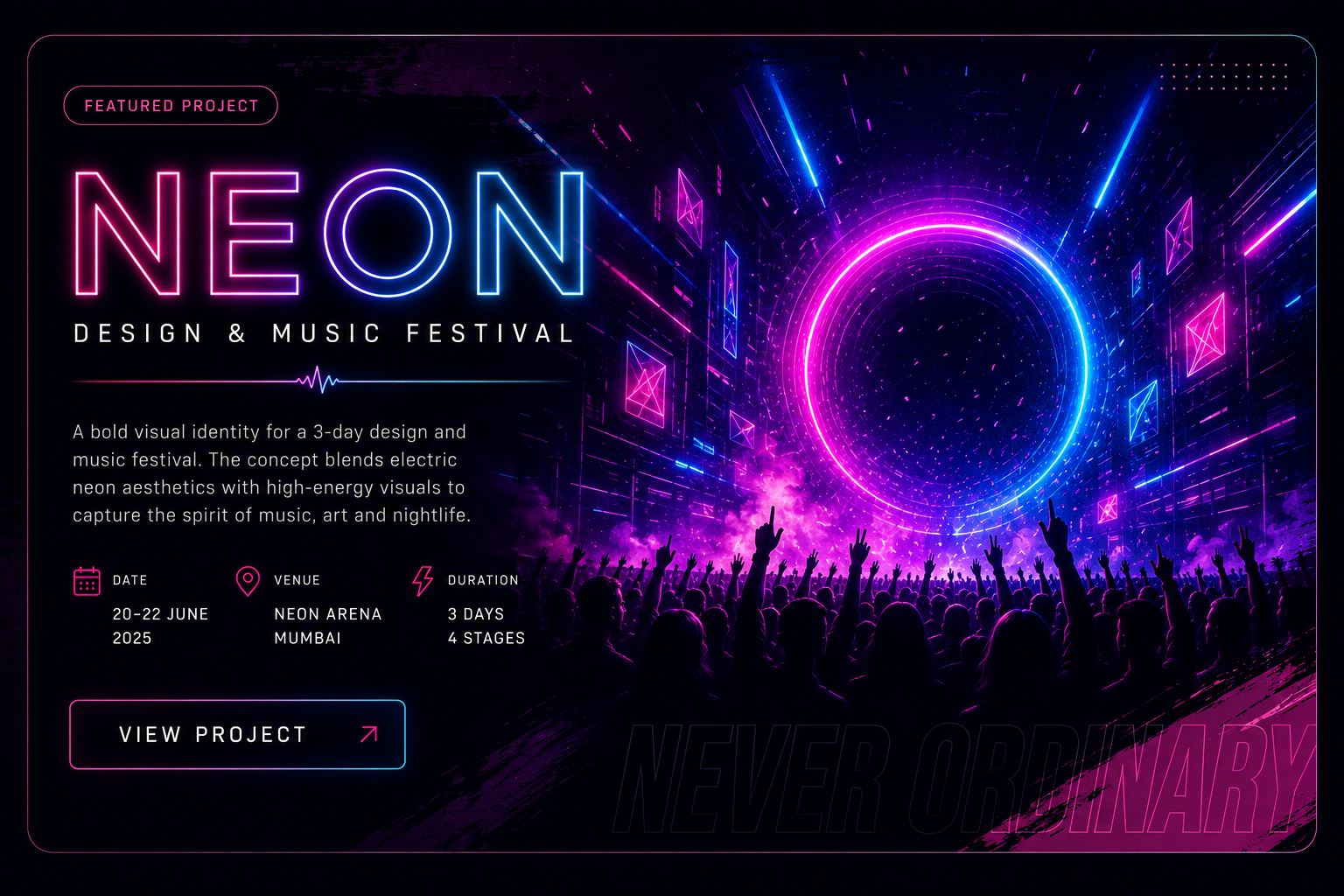 NEON Design & Music Festival Campaign